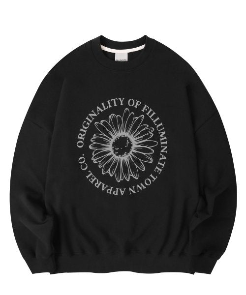 フィルミネイト（FILLUMINATE）オーバーサイズブルームスウェットシャツ - ブラック - サイズ & レビュー | MUSINSA