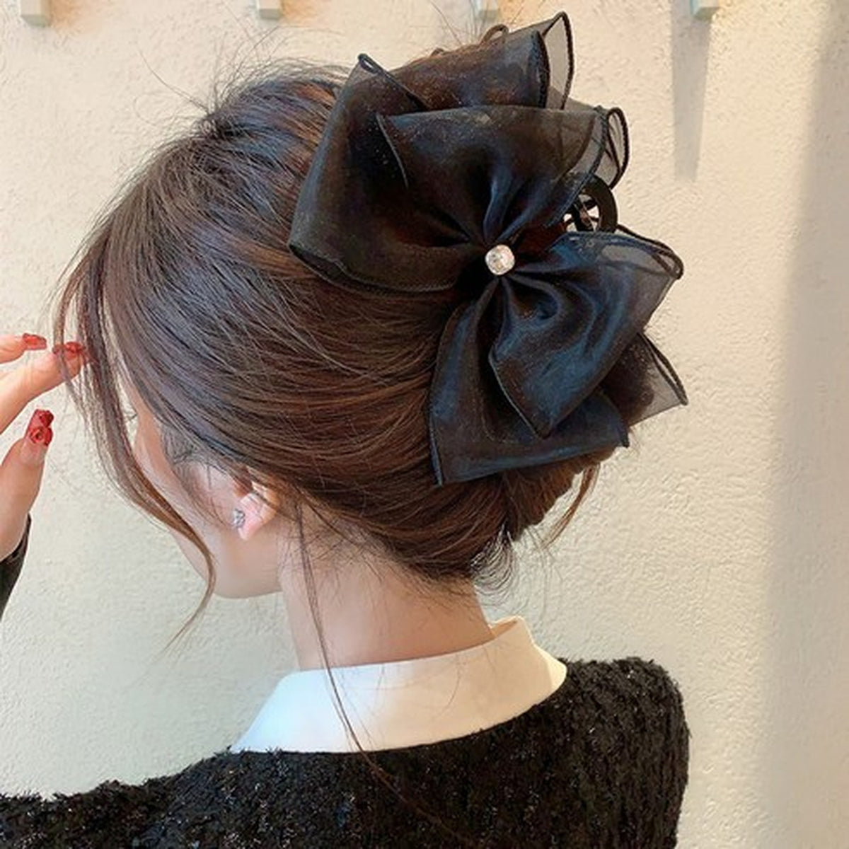 ヘアクリップ ブラック