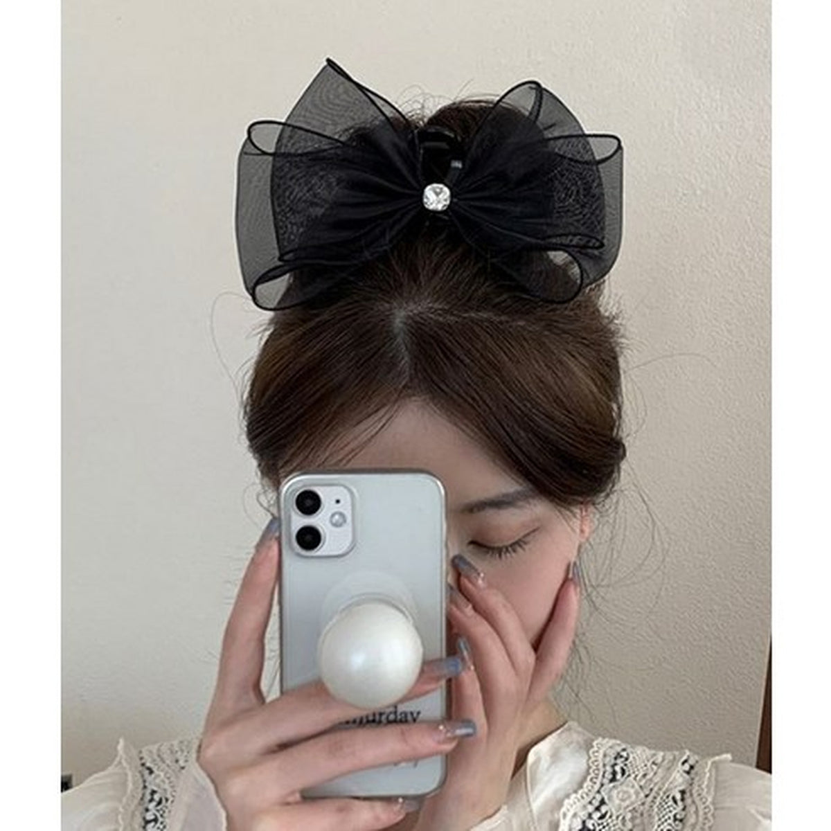 ヘアクリップ ブラック
