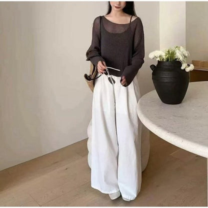 ニット・セーター ライトブルー・ブラック・イエロー・ホワイト