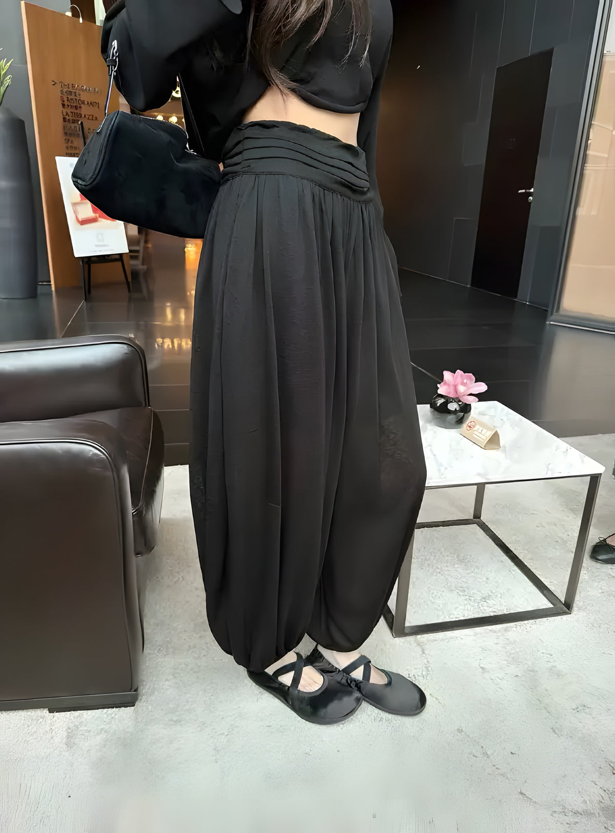 パンツ ブラック・杢グレー