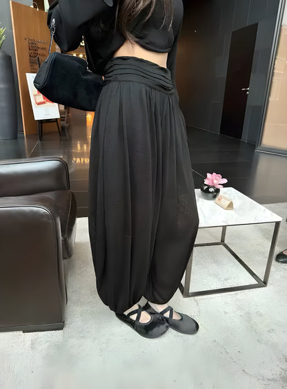パンツ ブラック・杢グレー